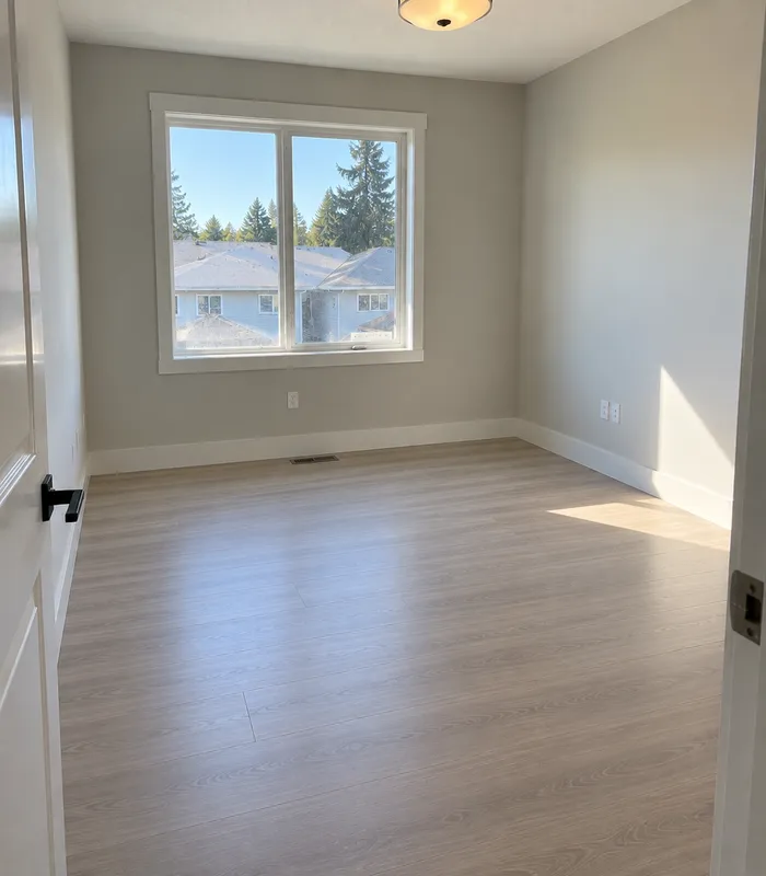 Newly finished room, cleaned and move-in ready