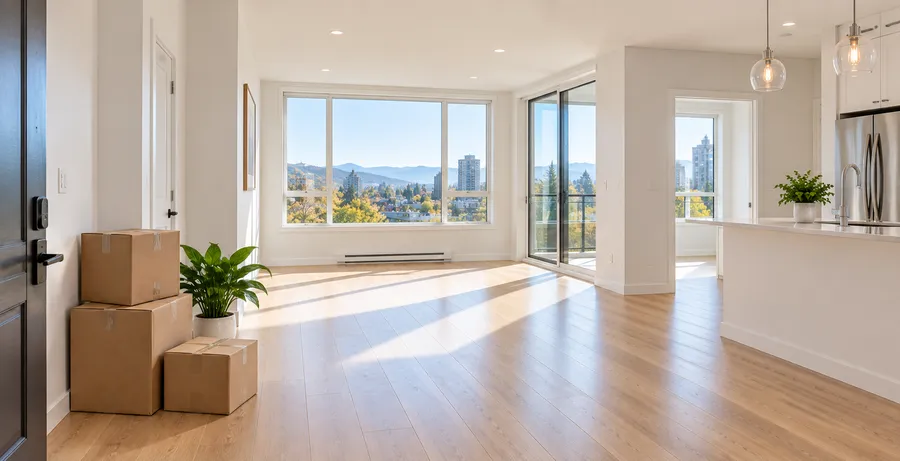 Empty, spotless apartment ready for move-in